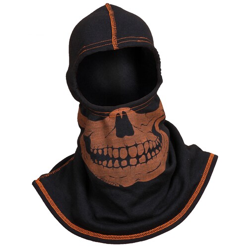 Majestic PAC F20 Black Ultra C6 Hood with Orange Fire Ink Skull ...