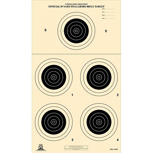 National Target NRA Official 50-Yard Small Bore Rifle Targets