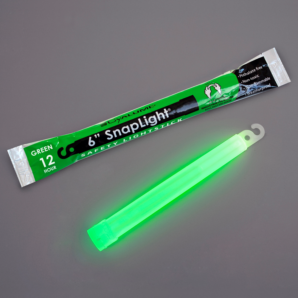 6inch green Snaplight lightstick of 12 hours illumination